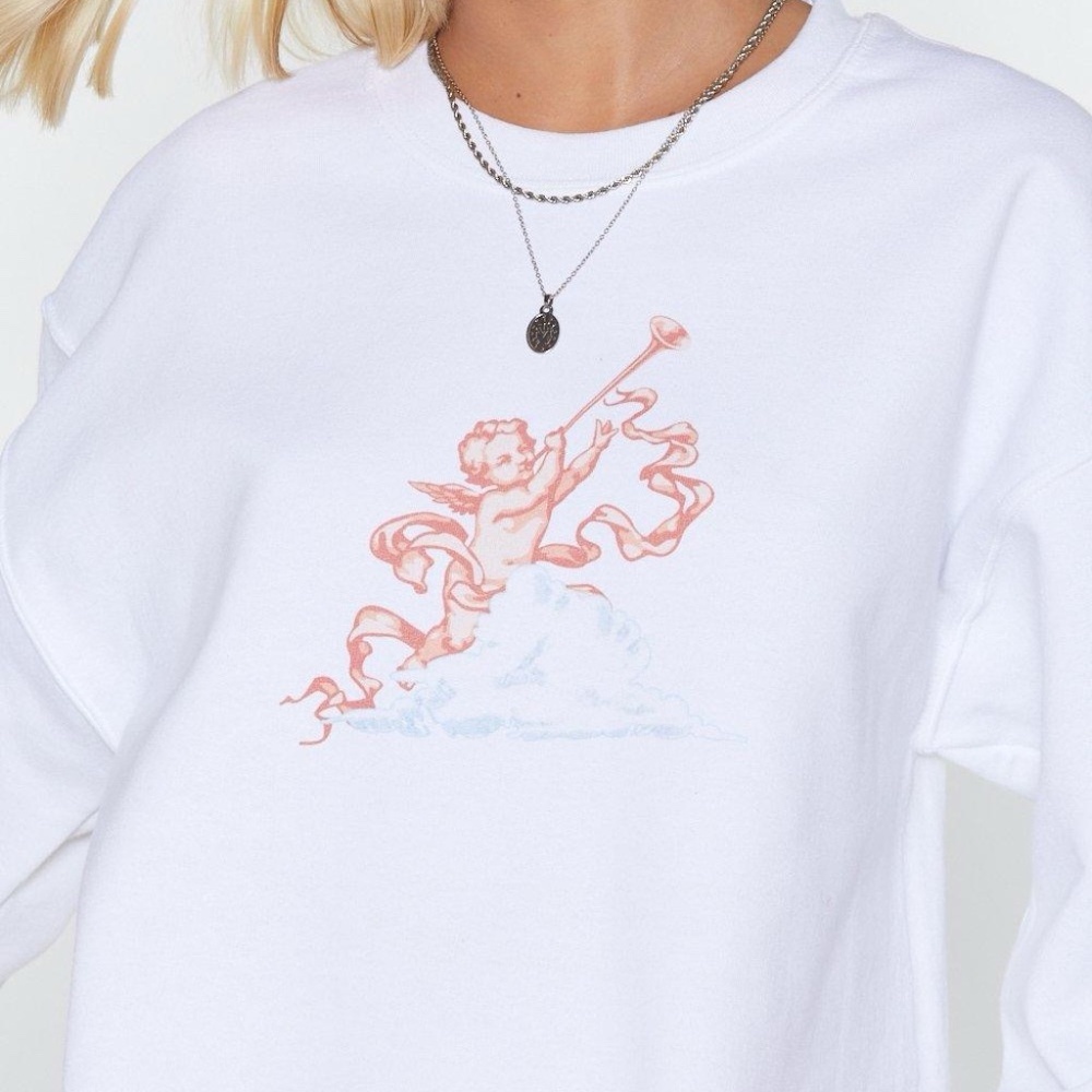 NastY Gal Such A Cherub Cropped Sweater Large - Picture 9 of 9